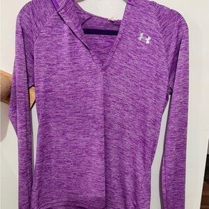 Under Armour Women's Heathered Long Sleeve Purple Hoodie